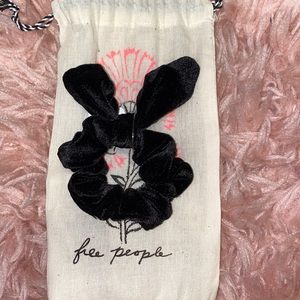 Free People black velvet scrunchie